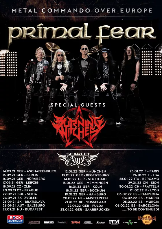 Primal Fear + Burning Witches @ Biebob 2022