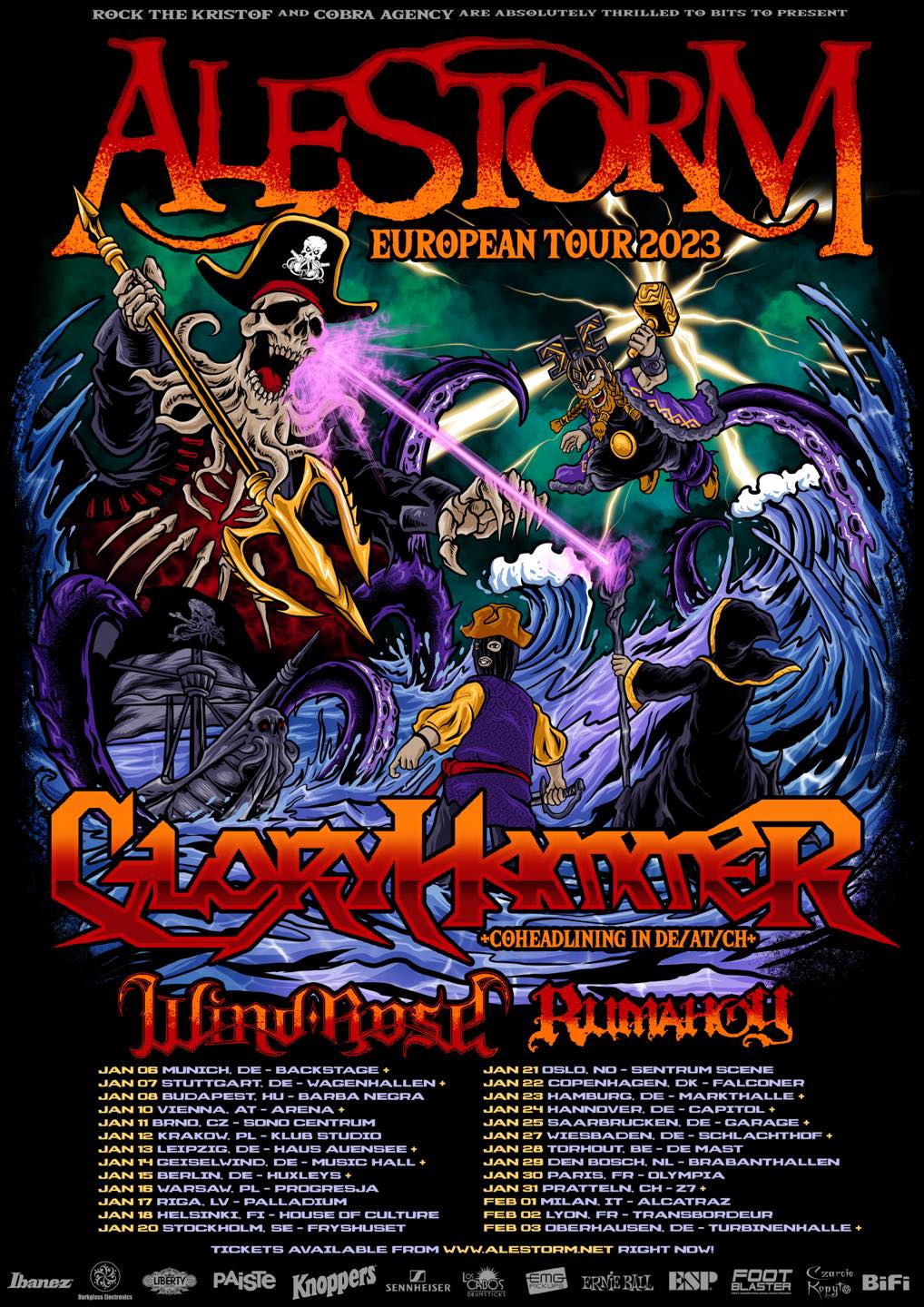 Alestorm gaat op tournee met Gloryhammer en Wind Rose metalfans.be