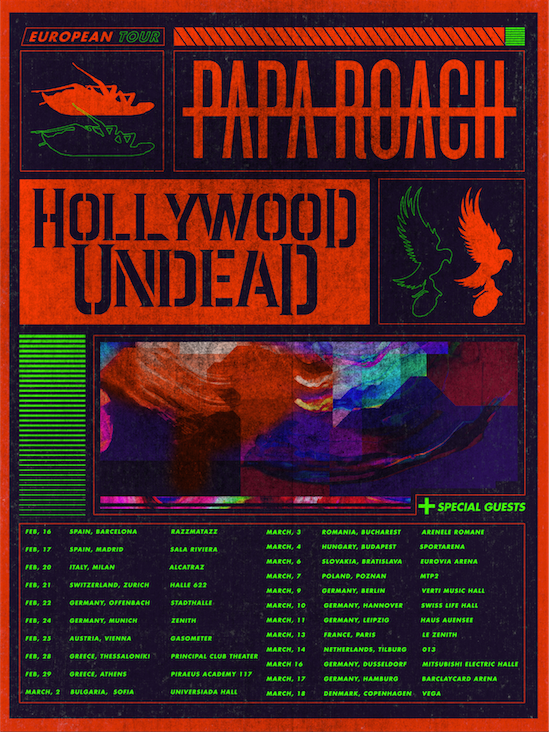 Papa Roach tourdata 2020