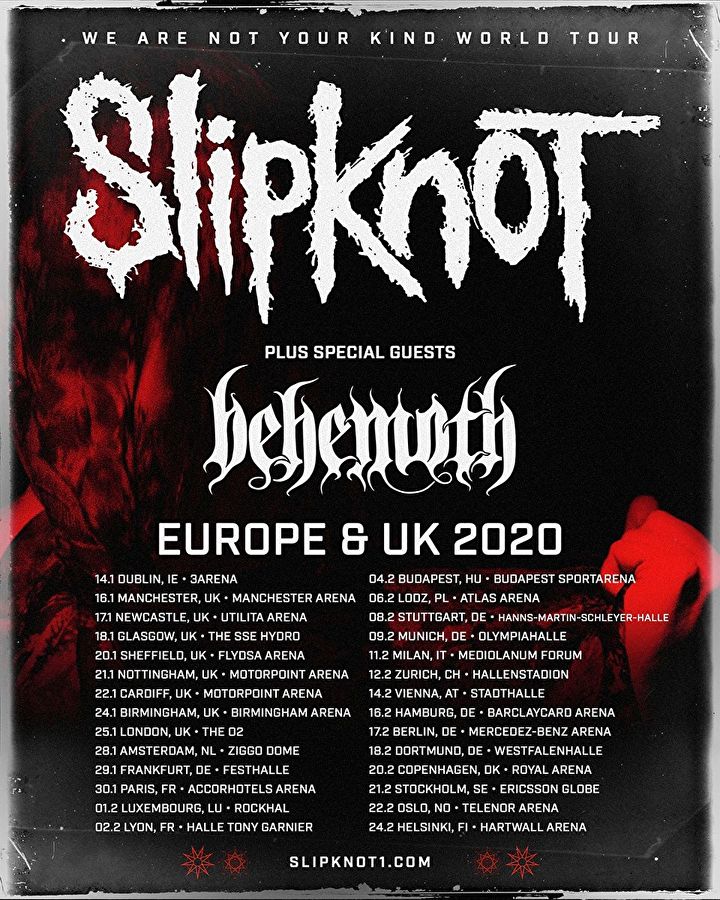 slipknot ‘We Are Not Your Kind’  tournee