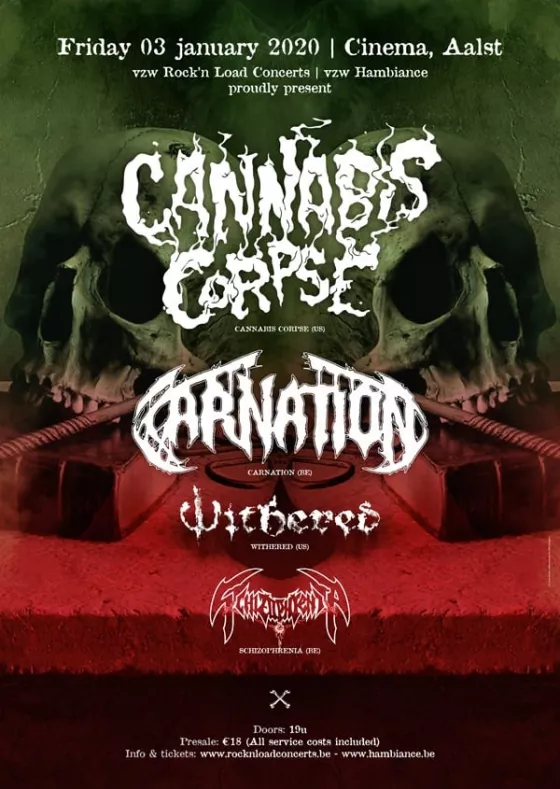 Cannabis Corpse + Carnation @ Cinema Aalst