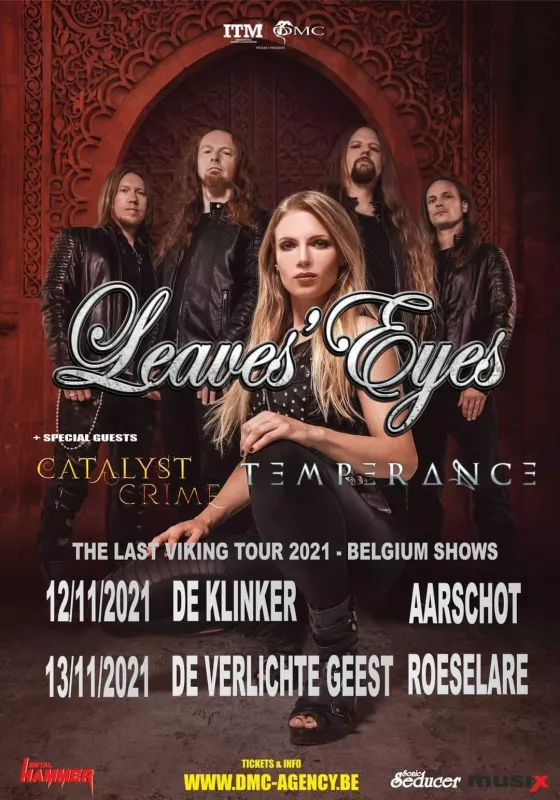 Leaves' Eyes Tour 2021 Belgie