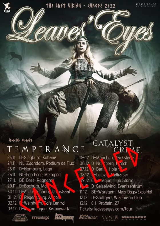 Leaves' Eyes annuleert Europese Tournee