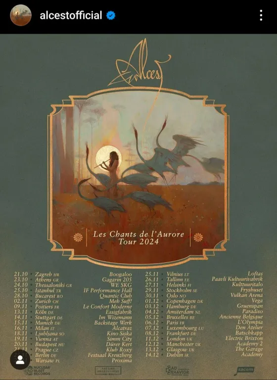 Alcest tour 2024