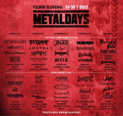 Metaldays 2022 affiche